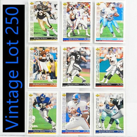 NFL Other - Lot of 250 NFL Football Cards Topps Panini Vintage Pro Set MINT